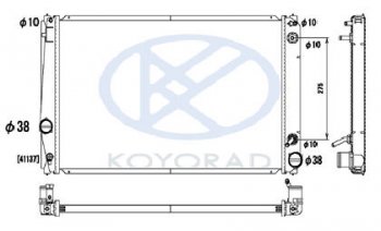 RAV4 РАДИАТОР ОХЛАЖДЕН 2.4 , 3.5 AT (KOYO) KOYORAD tyrv406-912