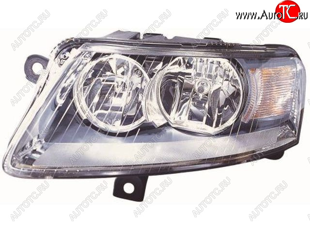 8 449 р. Левая фара (под корректор) DEPO  Audi A6  C6 (2004-2008) дорестайлинг, седан  с доставкой в г. Керчь