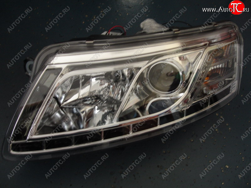 46 949 р. AUDI A6 {с DRL (дневн. ходов огни)} ФАРА Л+П (КОМПЛЕКТ) ТЮНИНГ (DEVIL EYES) (КСЕНОН) ЛИНЗОВАН (SONAR) ВНУТРИ ХРОМ SONAR ai0a604-003h-n  с доставкой в г. Керчь