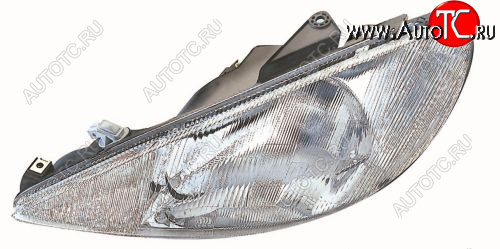 4 749 р. Левая фара (под корректор) DEPO  Peugeot 206 ( хэтчбэк 5 дв.,  хэтчбэк 3 дв.) (1998-2003) 2AC дорестайлинг  с доставкой в г. Керчь