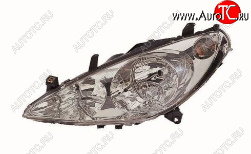 9 899 р. Левая фара (с электрокорректором) DEPO  Peugeot 307 ( хэтчбэк 5 дв.,  хэтчбэк 3 дв.) (2005-2008) рестайлинг  с доставкой в г. Керчь