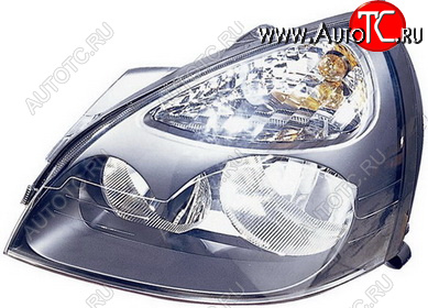 5 249 р. Левая фара (под корректор) DEPO  Renault Clio ( CB,  BB) (2001-2012) рестайлинг, хэтчбэк 3 дв., рестайлинг, хэтчбэк 5 дв.  с доставкой в г. Керчь