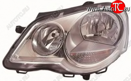 7 349 р. Левая фара (c электрокорректором) DEPO  Volkswagen Polo  9N1 (2005-2009) рестайлинг седан  с доставкой в г. Керчь