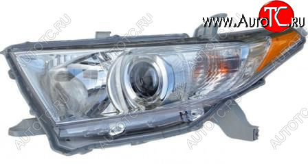 13 599 р. Левая фара (под корректор) DEPO  Toyota Highlander  XU40 (2010-2013) рестайлинг  с доставкой в г. Керчь