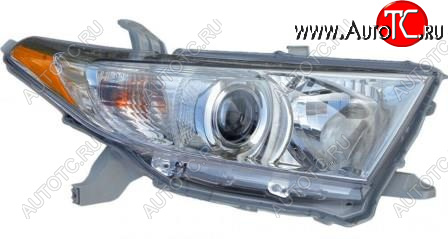 13 249 р. Правая фара (корректор) BodyParts   Toyota Highlander  XU40 (2010-2013) рестайлинг  с доставкой в г. Керчь