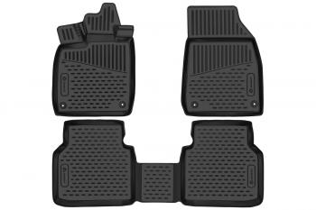 2 899 р. Коврики 3D в салон подходят для VOLKSWAGEN ID.4 2020-, кроссовер, battery electric, USA, 3шт. (полиуретан)  Фольксваген Ид.4 Element element3dan0327210k  с доставкой в г. Керчь. Увеличить фотографию 1
