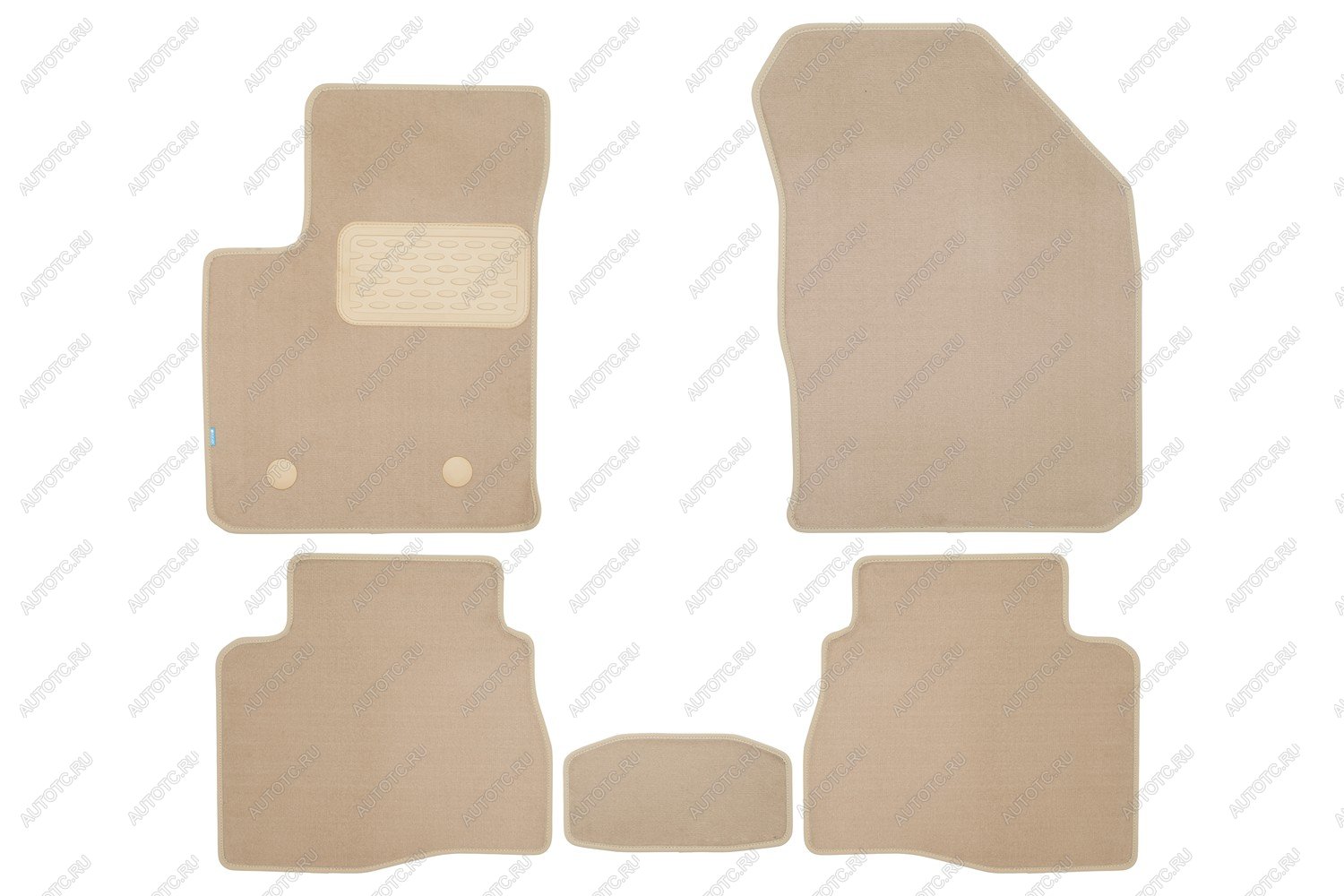 4 199 р. Коврики в салон Klever Premium KAIYI E5 2022- сед., 5шт. (текстиль, бежевые)  Каию Е5 Klever klever0412400122112kh  с доставкой в г. Керчь