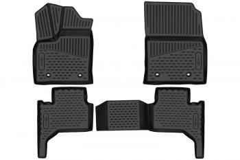 4 099 р. Коврики 3D в салон подходят для TOYOTA Land Cruiser (300 Series) 2021-, Внед, 5 мест, 4шт. (ПУ, повышенная износостойкость)  Тойота Ленд крузер FORMAT format.3da66914210k  с доставкой в г. Керчь. Увеличить фотографию 1