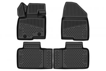 2 899 р. Коврики 3D в салон подходят для BAIC X55 2023 - 4шт. (полиуретан)  Х 55 Element element3da70891210k  с доставкой в г. Керчь. Увеличить фотографию 1