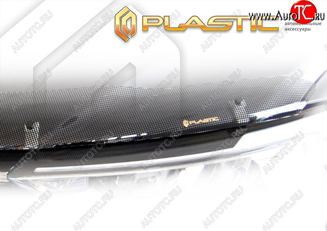 3 999 р.  Дефлектор капота (рынок Южной Кореи) CA-Plastic  SSANGYONG Rexton Sports  Q200 (2018-2021) (Шелкография черная)  с доставкой в г. Керчь