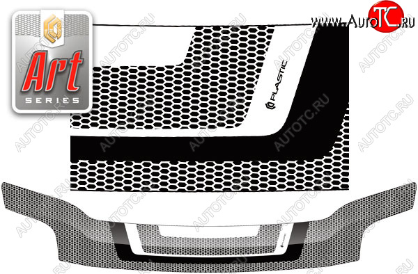 2 399 р. Дефлектор капота CA-Plastic  Toyota Corolla Rumion  E150 (2007-2015) (серия ART белая)  с доставкой в г. Керчь