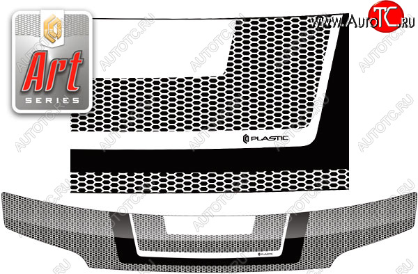 2 299 р. Дефлектор капота CA-Plastic  Daihatsu Coo (2005-2012) (Серия Art серебро)  с доставкой в г. Керчь
