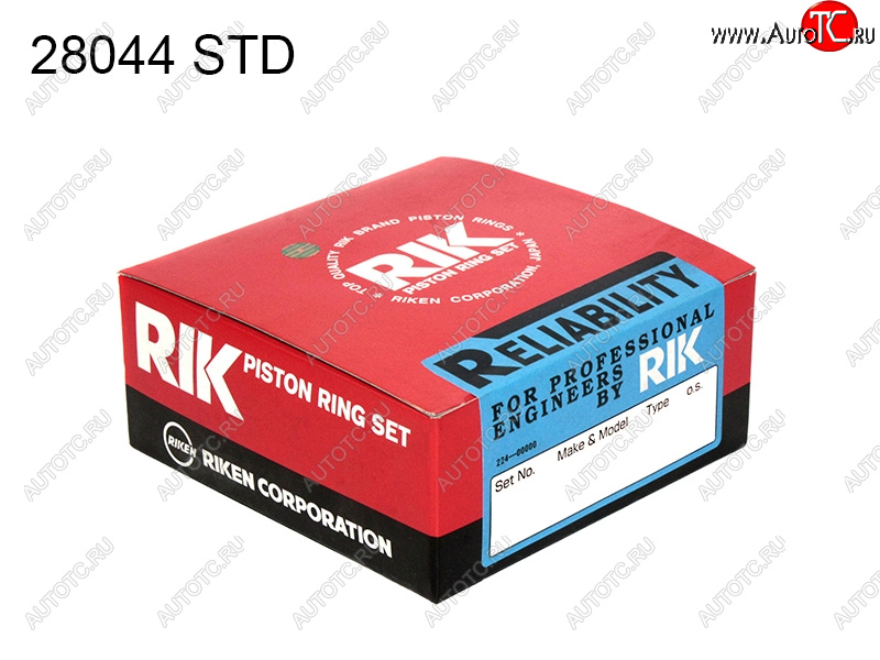 1 479 р. Кольца поршневые (комплект) STD TOYOTA VITZPASSO 1KR-FE 04- RIKEN 28044 STD  с доставкой в г. Керчь