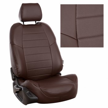 13 649 р. Чехлы на сиденья Экокожа (экокожа) Автопилот  Chery Tiggo 7 - Tiggo 7 Pro Max  T1E (шоколад)  с доставкой в г. Керчь. Увеличить фотографию 2