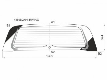 10 399 р. Стекло заднее (Цвет зеленый Обогрев) Kia Soul 19- XYG 4459BGNHI RW/H/X  с доставкой в г. Керчь. Увеличить фотографию 1