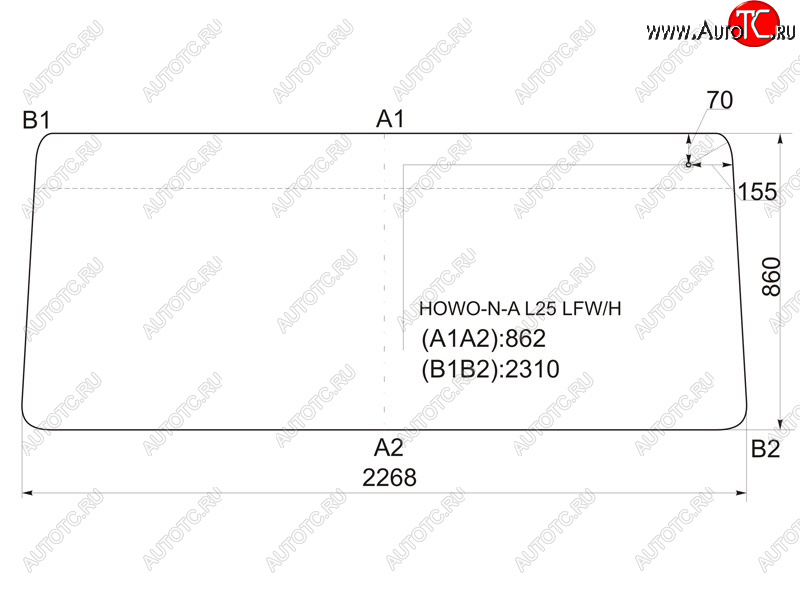 14 899 р. Стекло лобовое (Антенна) Howo Expo 04- XYG HOWO-N-A L25 LFW/H  с доставкой в г. Керчь