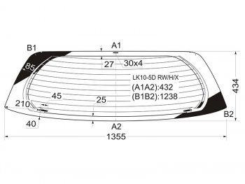 7 349 р. Стекло заднее (Цвет зеленый Обогрев 35D HBK) Toyota Vitz 99-05  Yaris 99-05 XYG LK10-5D RW/H/X  с доставкой в г. Керчь. Увеличить фотографию 2