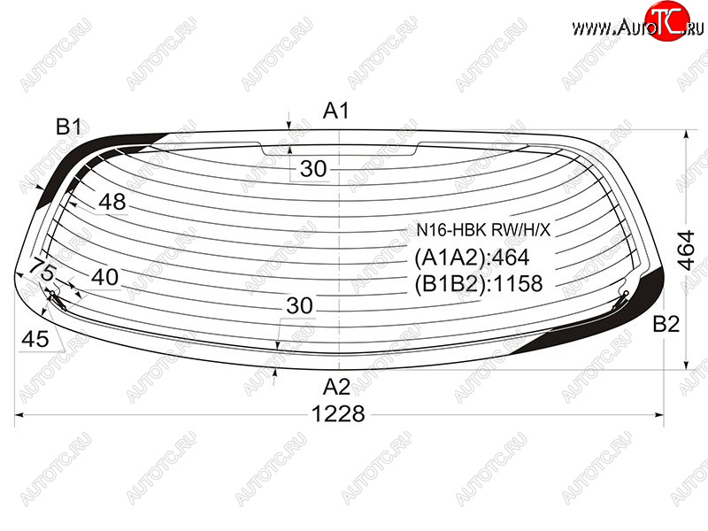 7 549 р. Стекло заднее (Цвет зеленый Обогрев) Nissan Almera 00-06 XYG N16-HBK RW/H/X  с доставкой в г. Керчь