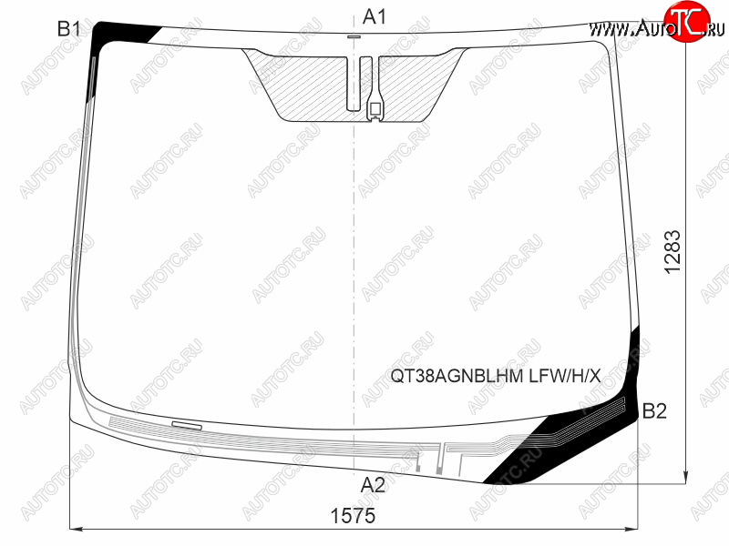 15 649 р. Стекло лобовое (Обогрев щеток Датчик дождя) Toyota Alphard (H30) 15-23 XYG QT38AGNBLHM LFW/H/X  с доставкой в г. Керчь