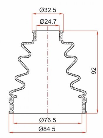 369 р. Пыльник шруса внутренний TOYOTA GAIA 98-02SSANGYONG ACTYON 06-REXTON 01-18 SAT ST-105-0061  с доставкой в г. Керчь. Увеличить фотографию 1
