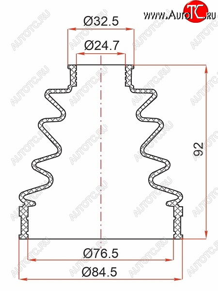369 р. Пыльник шруса внутренний TOYOTA GAIA 98-02SSANGYONG ACTYON 06-REXTON 01-18 SAT ST-105-0061  с доставкой в г. Керчь
