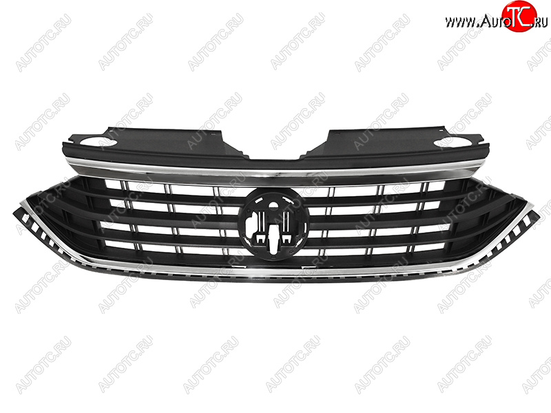 4 699 р. Решетка радиатора SAT Volkswagen Polo Mk6 лифтбек (2020-2022) (молдинг хром)  с доставкой в г. Керчь