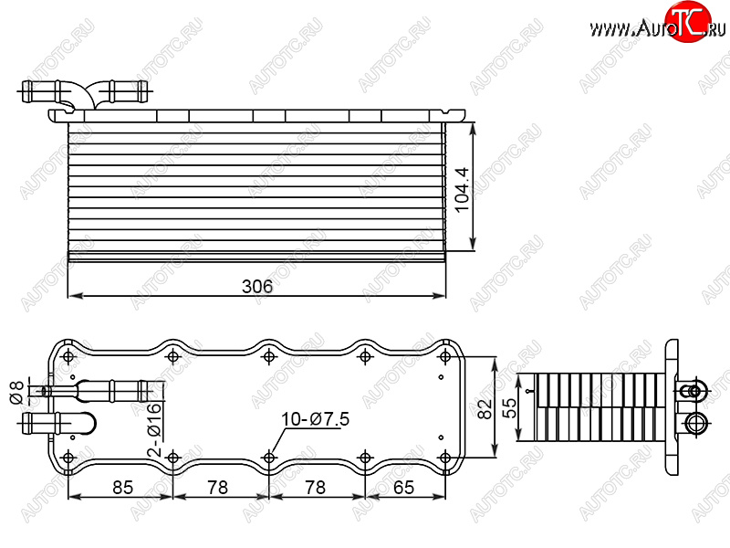 4 399 р. Интеркулер AUDI A1 12-18A3 13-A4 15-SKODA OCTAVIA 12-RAPID 15-VOLKSWAGEN POLO 16- SAT ST-211-0013  с доставкой в г. Керчь