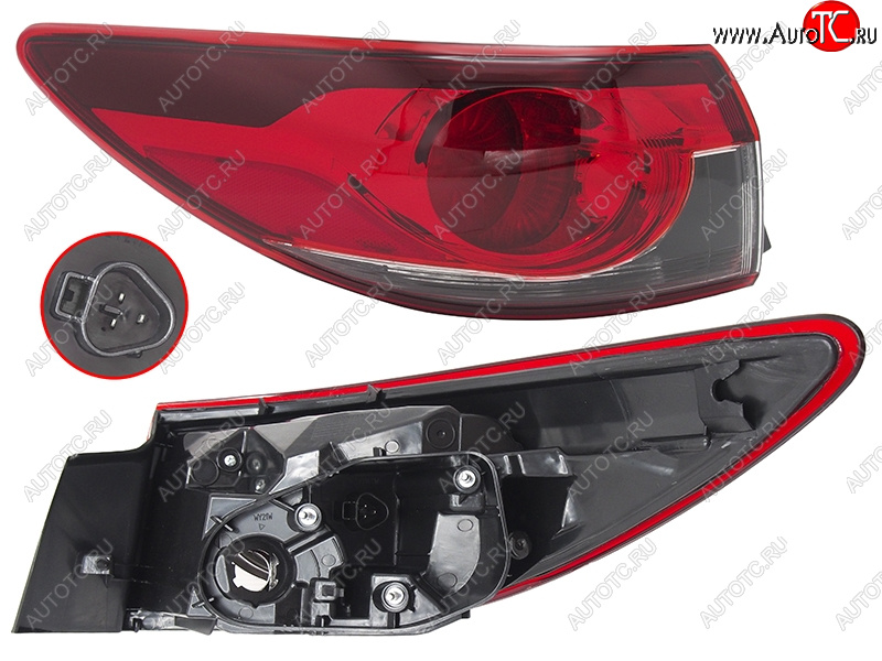 4 699 р. Фонарь задний левый (внешний, LED) SAT  Mazda 6  GJ (2012-2015) дорестайлинг седан, дорестайлинг универсал  с доставкой в г. Керчь