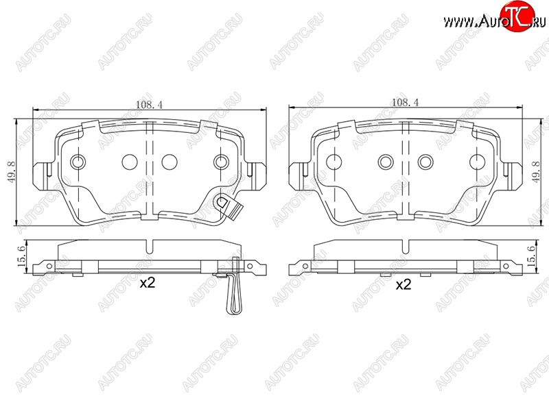 1 059 р. Колодки тормозные задние RH-LH SAT  EXEED TXL (2020-2025), JAC J7 (2020-2025), JAC JS4 (2021-2025)  с доставкой в г. Керчь