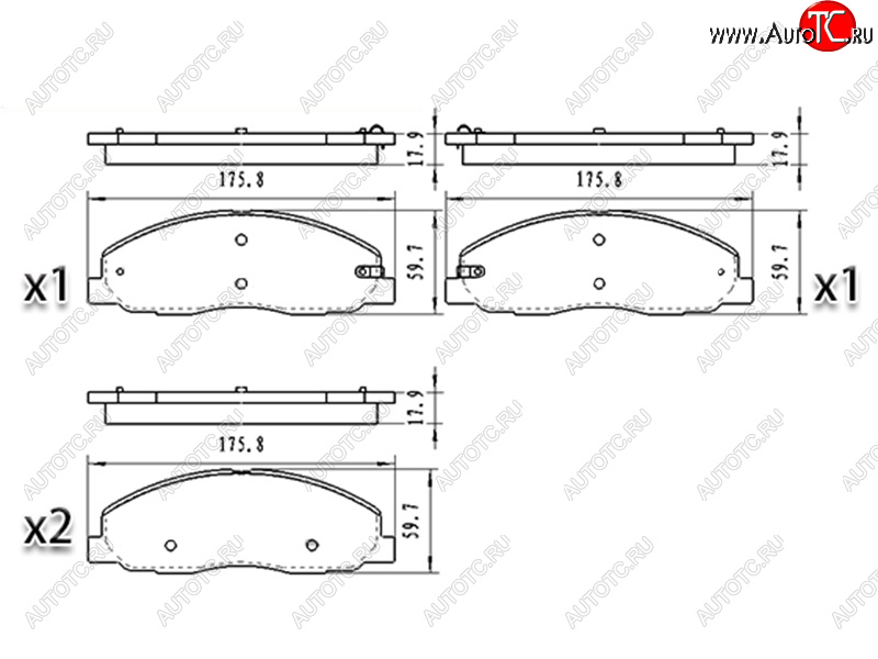 1 259 р. Колодки тормозные перед FL-FR SAT  ГАЗ ГАЗель Next ( A21,A22, С41, С42,  A21,A22, С41, С42, Фермер,  A60,A63, A64,  A62,А65,  A31,A32, C45, C46) - ГАЗель NEXT Citiline  А68  с доставкой в г. Керчь