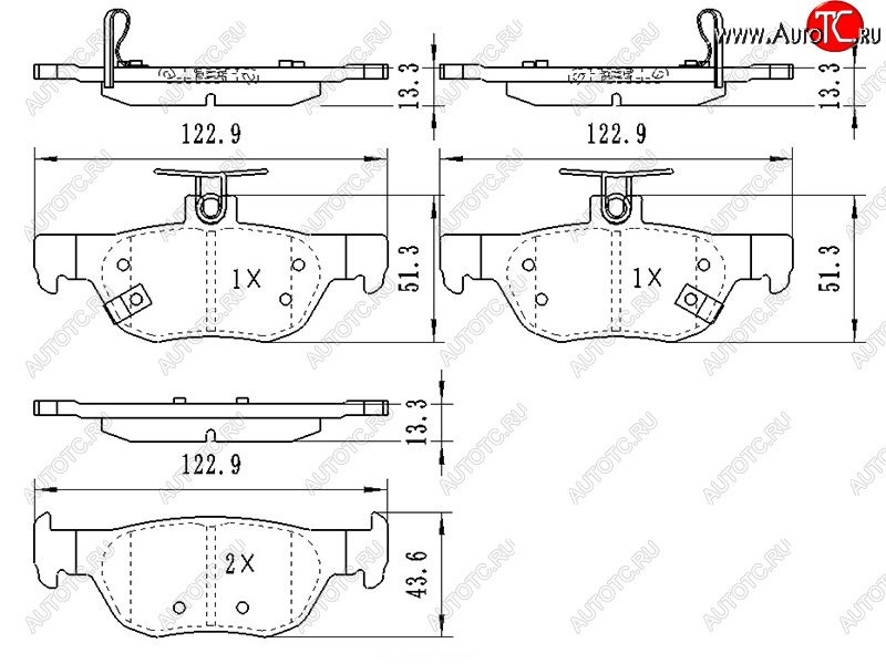 929 р. Колодки тормозные задние RH-LH SAT Mazda 3/Axela BP хэтчбэк (2019-2025)  с доставкой в г. Керчь
