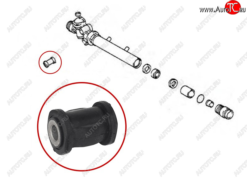 499 р. Втулка рулевой рейки Toyota Crown 95-07  Mark II (X100) 96-00  Lexus IS 98-05  Toyota Altezza 98- SAT ST-45516-30020B  с доставкой в г. Керчь