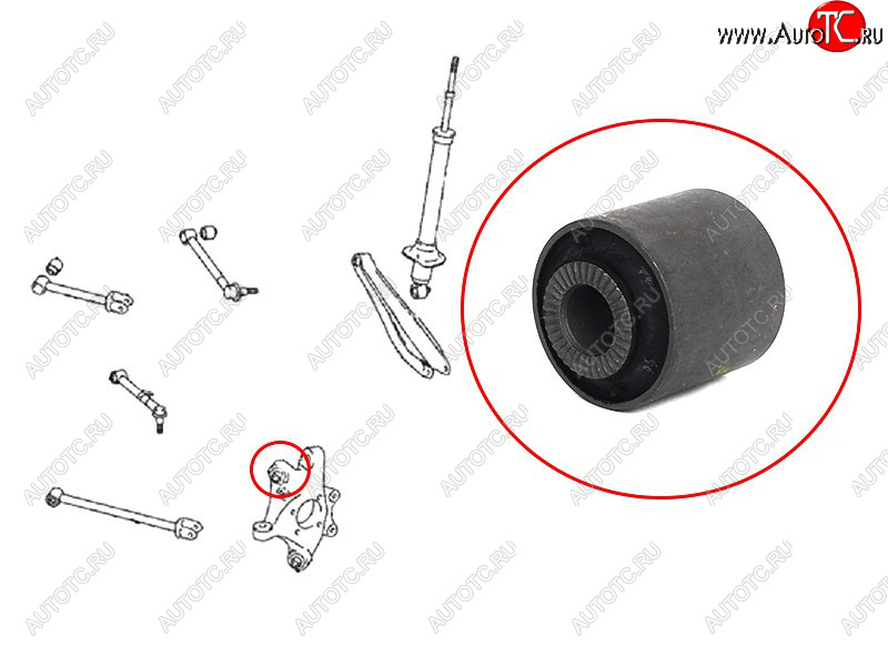 379 р. Сайлентблок Toyota Crown 03-12  Lexus GS 05-12  Toyota Crown Majesta 04-09  Mark X 04-09 SAT ST-48725-0N010  с доставкой в г. Керчь