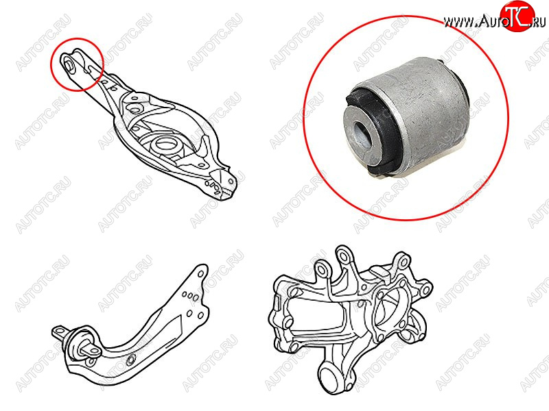 559 р. Сайлентблок заднего поперечного рычага (под пружин) MAZDA 6 12-CX-5 11-MAZDA 3 13- SAT ST-GHP9-28-350B  с доставкой в г. Керчь