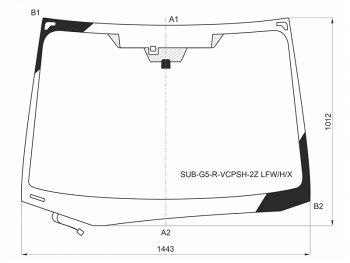 12 399 р. Стекло лобовое (Обогрев щеток Две камеры Датчик дождя) Subaru Impreza 16-19  Crosstrek 17- XYG SUB-G5-R-VCPSH-2Z LFW/H/X  с доставкой в г. Керчь. Увеличить фотографию 1