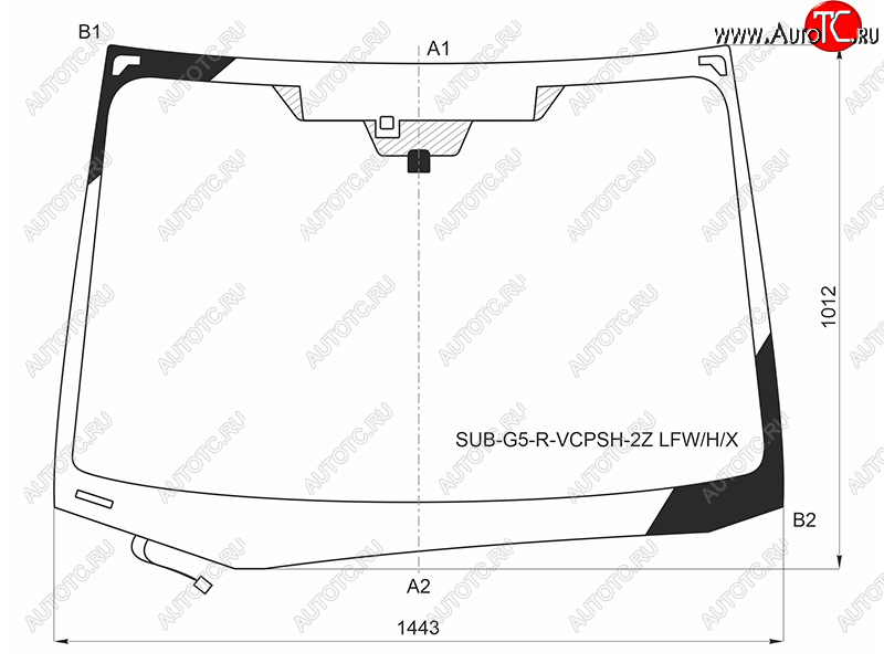 12 399 р. Стекло лобовое (Обогрев щеток Две камеры Датчик дождя) Subaru Impreza 16-19  Crosstrek 17- XYG SUB-G5-R-VCPSH-2Z LFW/H/X  с доставкой в г. Керчь
