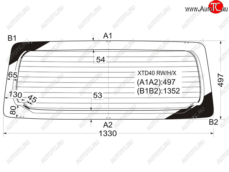 6 999 р. Стекло заднее (Цвет зеленый Обогрев) Daihatsu Grand Max 07-19  Toyota Lite Ace 08-20  Town Ace 08 XYG XTD40 RW/H/X  с доставкой в г. Керчь