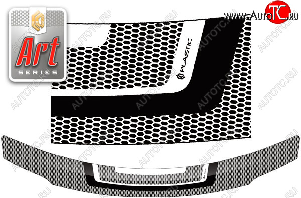 2 199 р. Дефлектор капота CA-Plastic  Nissan Serena  C26 (2010-2013) минивэн дорестайлинг (серия ART графит)  с доставкой в г. Керчь