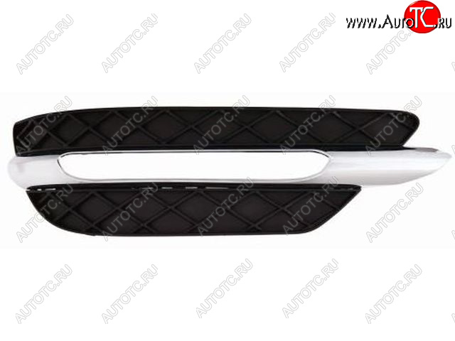 1 079 р. Правая решетка переднего бампера (пр-во Китай) BODYPARTS  Mercedes-Benz C-Class  W204 (2011-2015) рестайлинг седан (молдинг хром)  с доставкой в г. Керчь