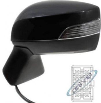 XV (IMPREZA WRX 12-) ЗЕРКАЛО ЛЕВ ЭЛЕКТР С ПОДОГРЕВ , УК.ПОВОР 5 КОНТ (convex) (Тайвань) BodyParts sb0xv11-451-l