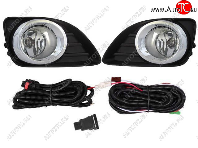 3 899 р. Комплект противотуманных фар (с проводкой, рамкой) BodyParts  Toyota Camry  XV40 (2009-2011) рестайлинг  с доставкой в г. Керчь