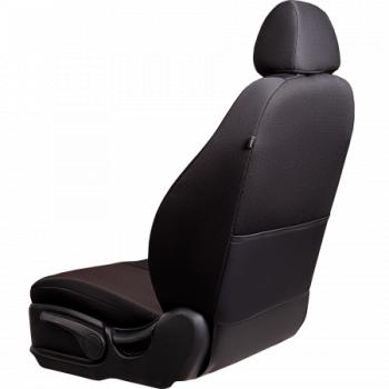 6 499 р. Комплект чехлов для сидений (РЗС 60/40 3Г Жаккард) Дублин Lord Autofashion KIA Soul PS дорестайлинг (2014-2016) (черный, вставка Ёж красная)  с доставкой в г. Керчь. Увеличить фотографию 3