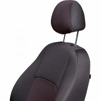 6 499 р. Комплект чехлов для сидений (РЗС 60/40 3Г Жаккард) Дублин Lord Autofashion KIA Soul PS дорестайлинг (2014-2016) (черный, вставка Ёж красная)  с доставкой в г. Керчь. Увеличить фотографию 4