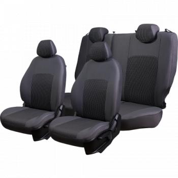 5 949 р. Комплект чехлов для сидений (РЗС 60/40 3Г Жаккард) Дублин Lord Autofashion Nissan Almera N16 седан дорестайлинг (2000-2003) (серый, вставка Сеул серая)  с доставкой в г. Керчь. Увеличить фотографию 8