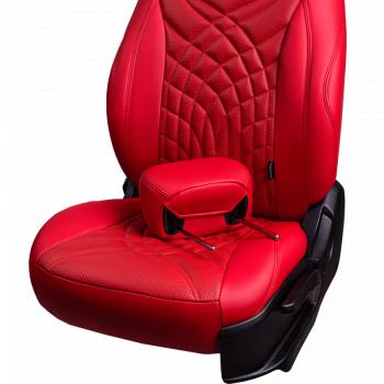 17 999 р. Комплект чехлов для сидений (к. Elegance РЗС 40/60+подлок. 3Г Орегон) БАЙРОН ст ЖУК Lord Autofashion  Skoda Octavia  A7 (2012-2020) дорестайлинг лифтбэк, дорестайлинг универсал, рестайлинг лифтбэк, рестайлинг универсал (красный, вставка красная, строчка красная)  с доставкой в г. Керчь. Увеличить фотографию 2