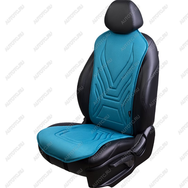 2 599 р. Накидка на сиденье (1 место Афины) ЛЮКС ст АЛЬБИОН Lord Autofashion   (бирюзовый, строчка темно-бирюзовая)  с доставкой в г. Керчь