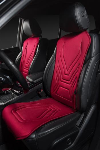 2 599 р. Накидка на сиденье (1 место Афины) ЛЮКС ст АЛЬБИОН Lord Autofashion   (красный, строчка темно-красная)  с доставкой в г. Керчь. Увеличить фотографию 3