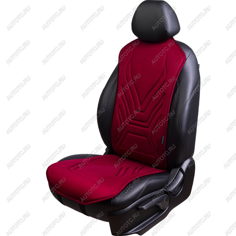 2 599 р. Накидка на сиденье (1 место Афины) ЛЮКС ст АЛЬБИОН Lord Autofashion   (красный, строчка темно-красная)  с доставкой в г. Керчь