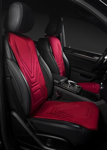 2 599 р. Накидка на сиденье (1 место Афины) ЛЮКС ст АЛЬБИОН Lord Autofashion   (красный, строчка темно-красная)  с доставкой в г. Керчь. Увеличить фотографию 4