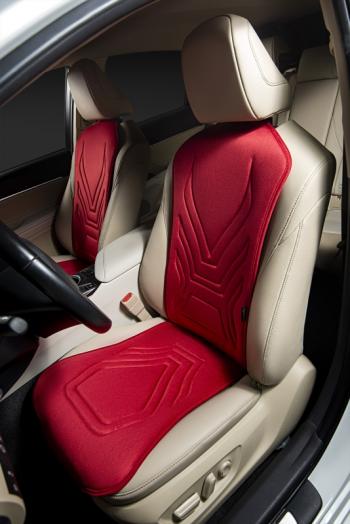 2 599 р. Накидка на сиденье (1 место Афины) ЛЮКС ст АЛЬБИОН Lord Autofashion   (красный, строчка темно-красная)  с доставкой в г. Керчь. Увеличить фотографию 9